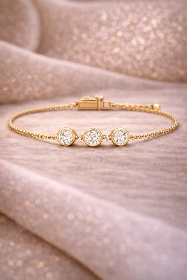 Trinity Bezel Bracelet