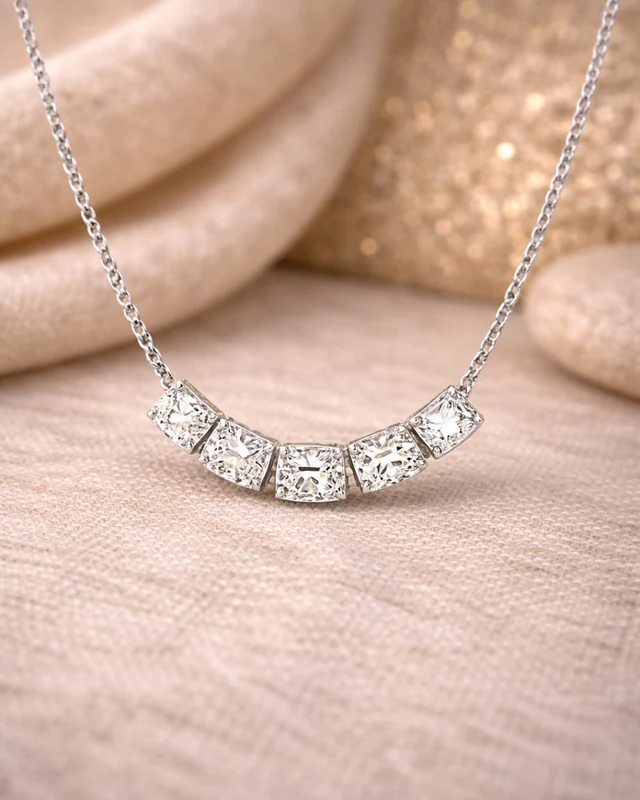 Prism Curve Station Necklace