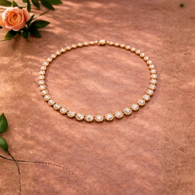 Celeste Bezel Tennis Necklace