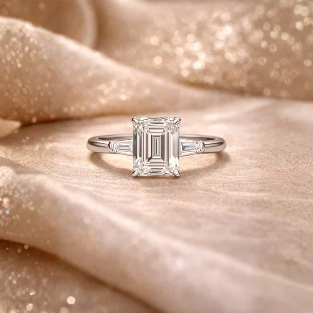 Lucent Emerald Trilogy Ring