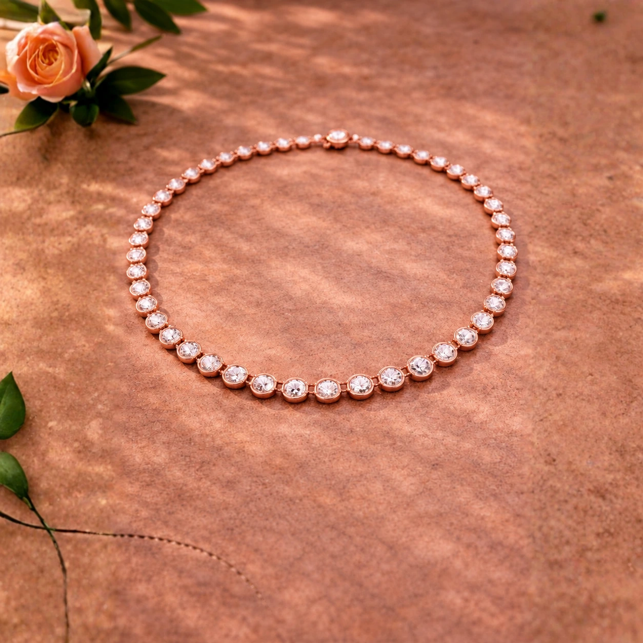 Celeste Bezel Tennis Necklace