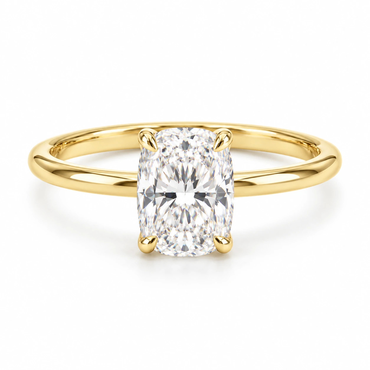 2.08 ct Cushion Solitaire Ring
