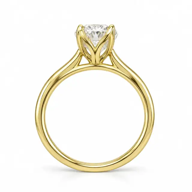 2.08 ct Cushion Solitaire Ring view 2